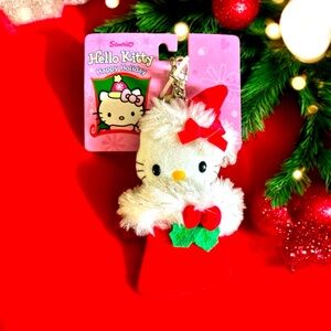 Rare Hello Kitty Nakajima Sanrio Key Chain Christmas Santa Claus HTF NWT